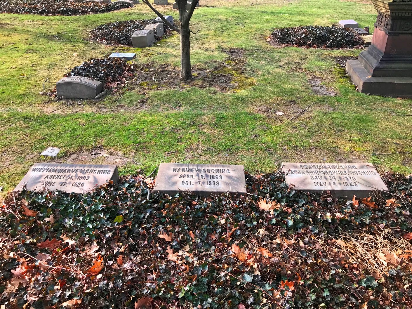 Harvey Cushing's tomb, Lake View Cemetery, Cleveland - 02.jpg